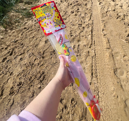 Official Mr Blobby 1992 flying kite with 30 metre cord and tail