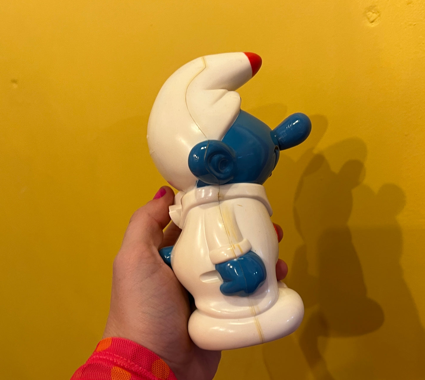 Official 1982 Smurf wind up toy musical Figure