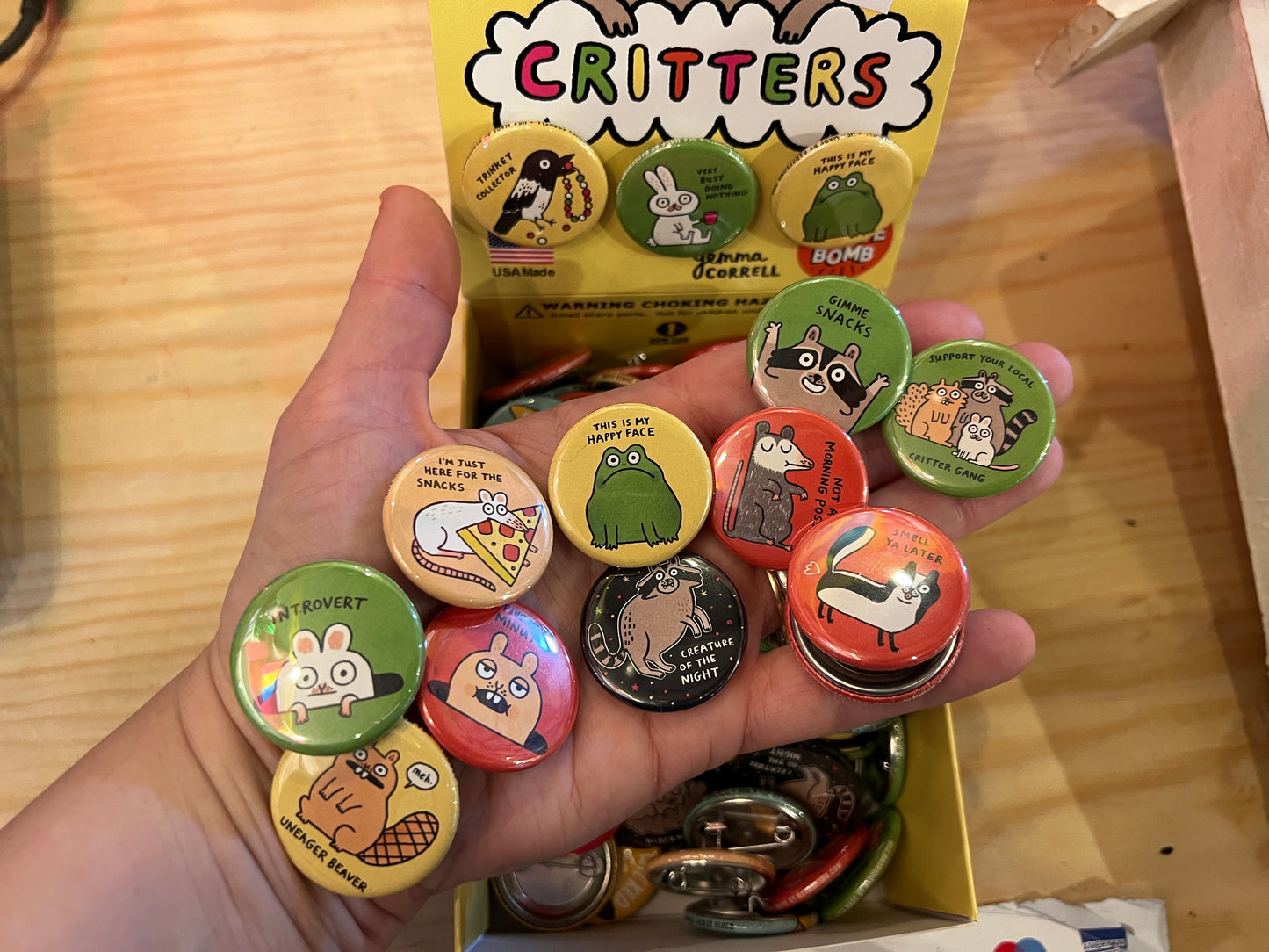 Critters Gemma Correll Pin Badge