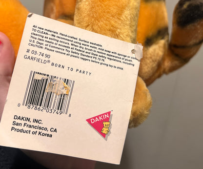 Vintage 1981 Dakin Bow Tie Garfield plush with tag