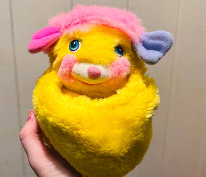 Vintage 1980s mini yellow Popples plush