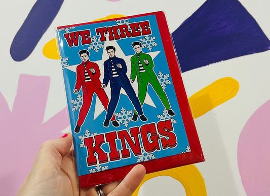 We Three Kings Elvis inspired Christmas Card