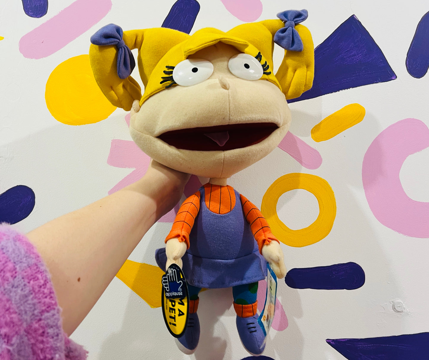 Angelica from Rugrats 1990s puppet doll with tags