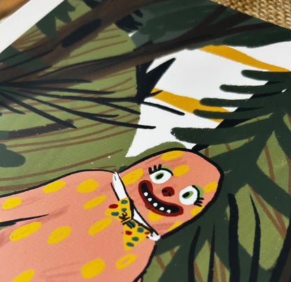 Folklore Myths & Legends Blobby inspired A4 Print