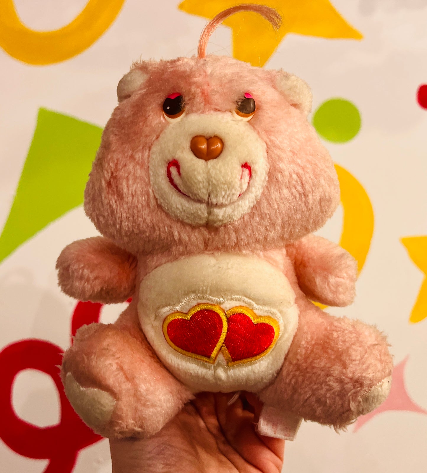 Vintage 1980s Love A Lot Bear Care Bear 6.5” plush