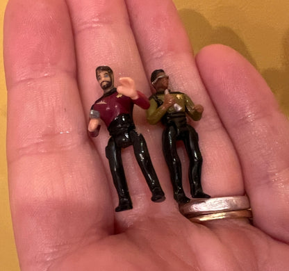 1995 U.S.S Hood Star Trek Playmates set with Riker & Geordi La Forge figure
