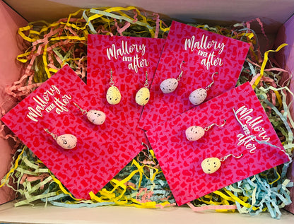 Handmade Mini Egg earrings - choose your colour!