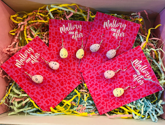 Handmade Mini Egg earrings - choose your colour!