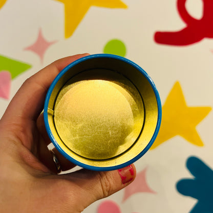 1996 Dipsy Teletubby sweet tin with lid (no sweets)