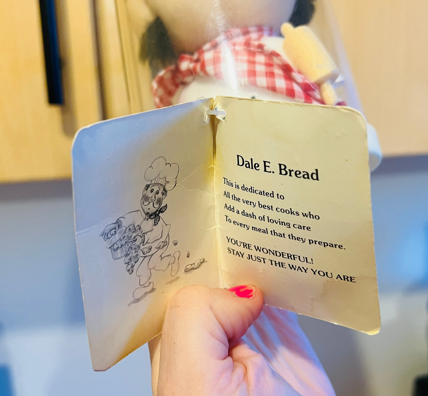 Vintage Dale E. Bread chef from Preserved Personalities with label