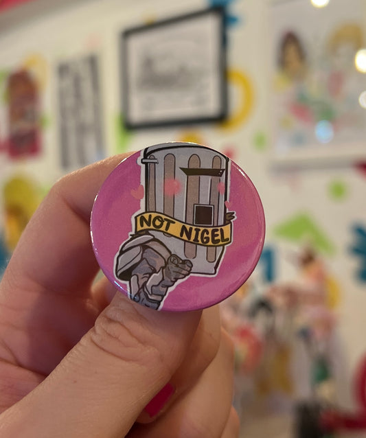 Count Binface Not Nigel Button Pin Badge