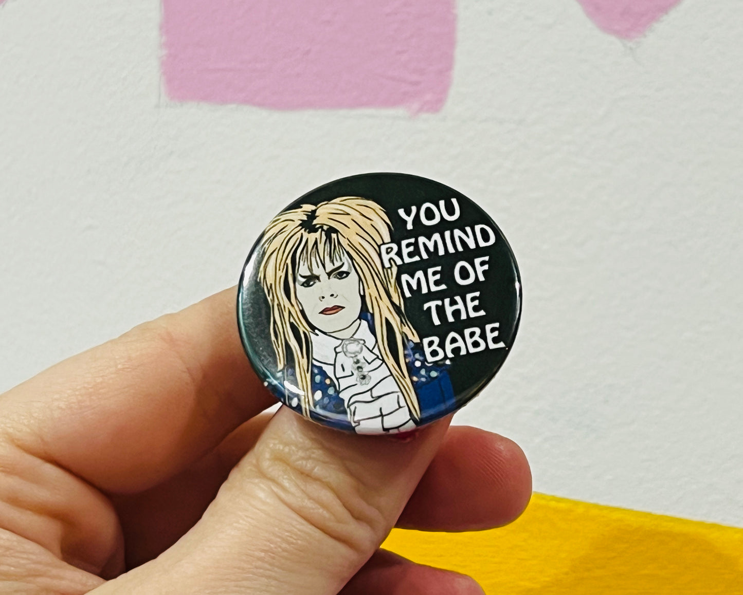 David Bowie Labyrinth inspired Badge