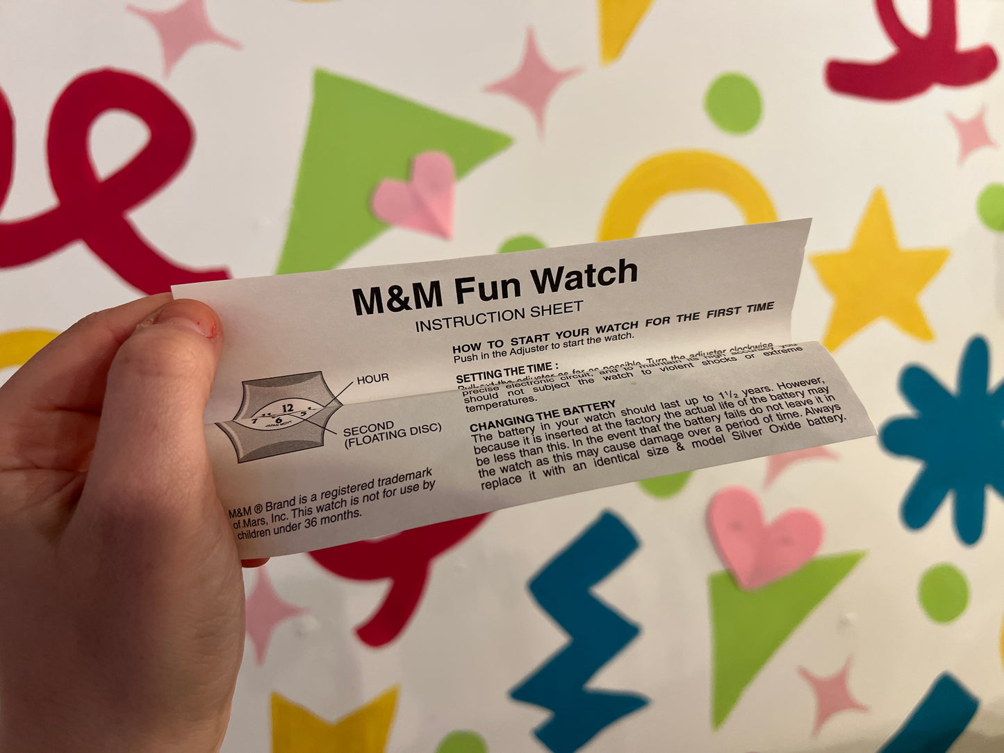 1994 M&M’s collectible boxed Fun Watch - untested