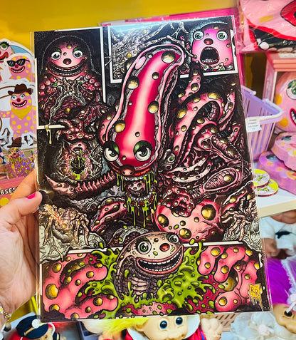 Alien Blobby Inspired A4 Print