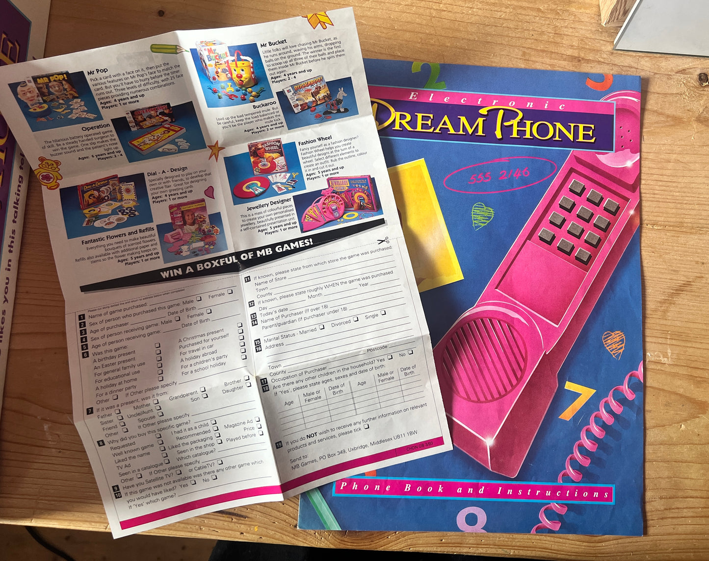 1992 Dream Phone board game - complete and working!