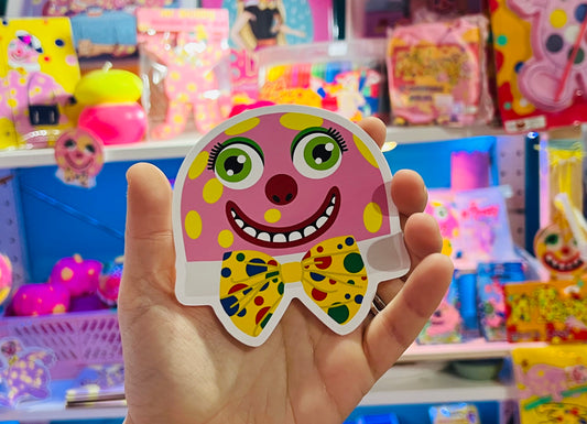 Mr Blobby head Vinyl Sticker