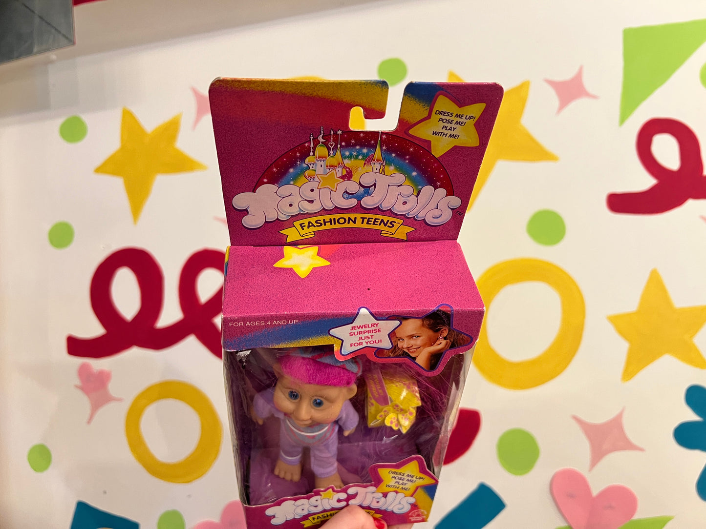 Rare 1992 Magic Trolls Fancy Fit with original packaging