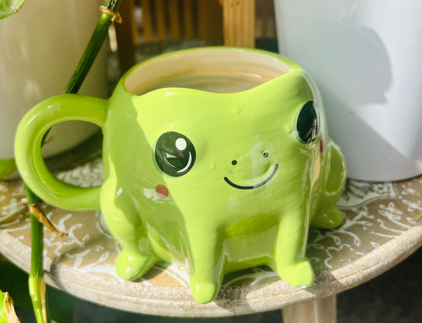 Frog Mug with Mushroom Lid