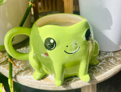 Frog Mug with Mushroom Lid