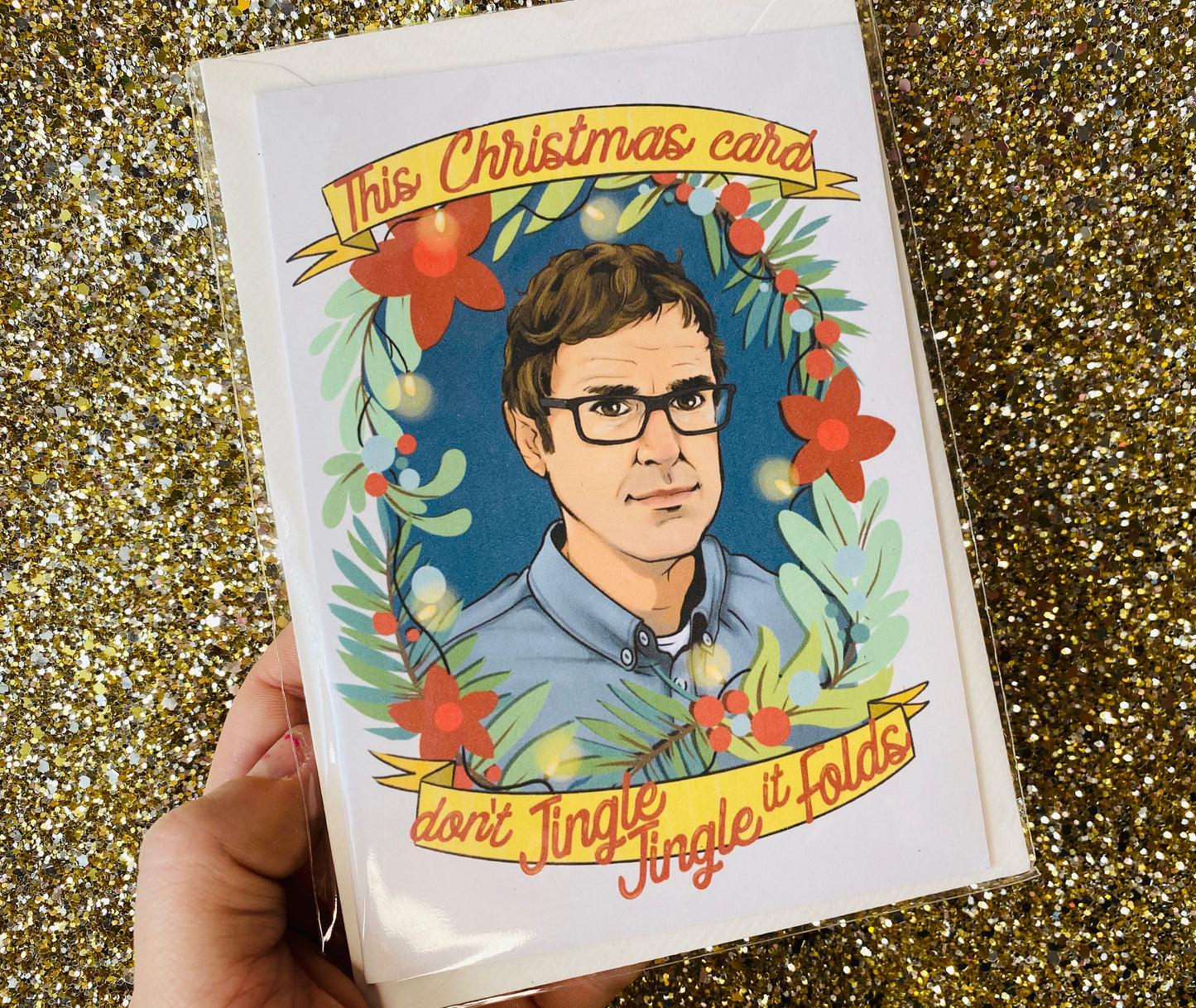 Louis Theroux inspired Christmas card