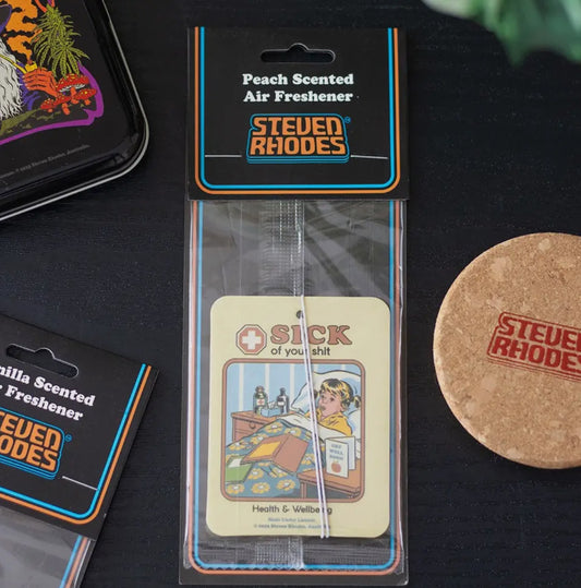 Sick Of Your S*** Peach Air Freshener By Steven Rhodes