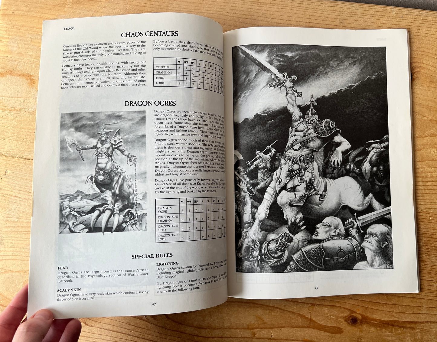 1992 Warhammer Battle Bestiary book by Games Workshop