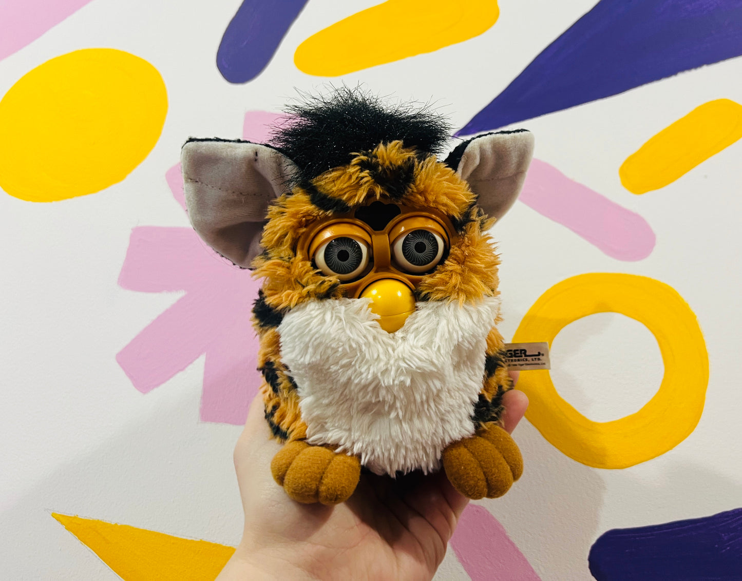 Vintage 1998 tiger print Furby - moves but is voiceless