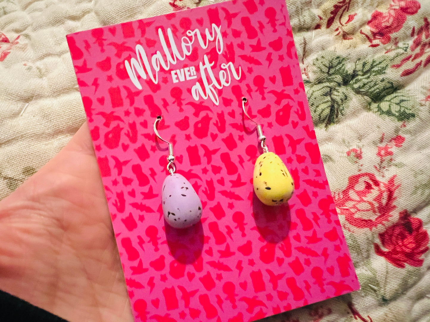 Handmade Mini Egg earrings - choose your colour!
