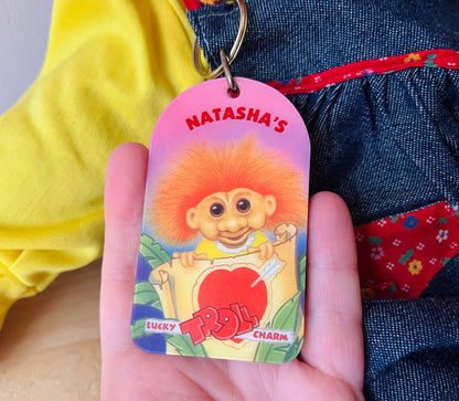 1987 Uneeda large Troll with rare personal tag