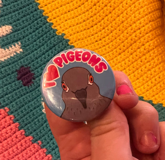 I Love Pigeons badge