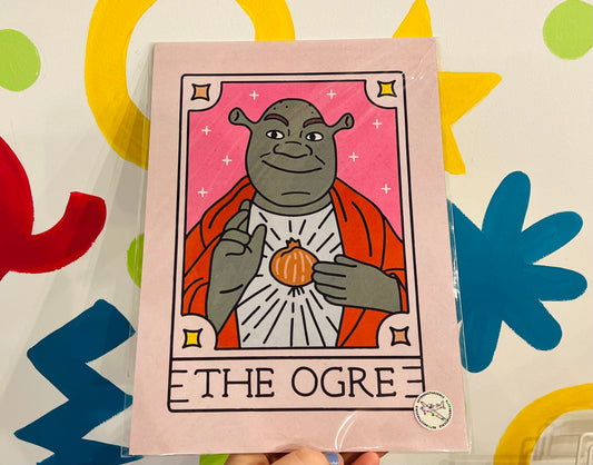 The Ogre tarot inspired A4 print