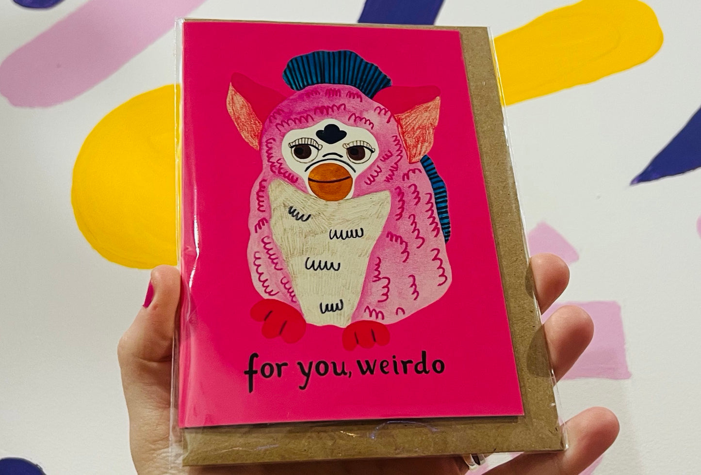 For You Weirdo Furby inspired card