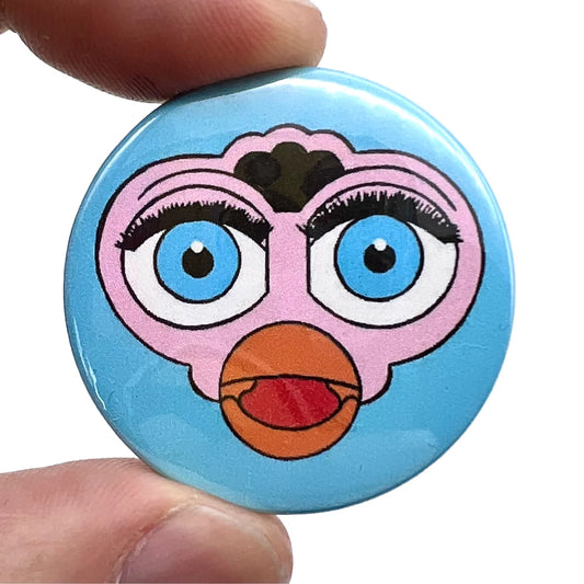 Retro Furby Face Pin Badge