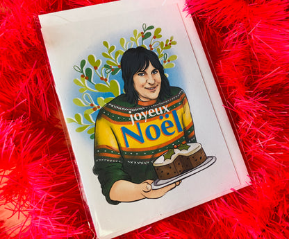 Joyeux Noël Fielding Bake Off inspired Christmas card