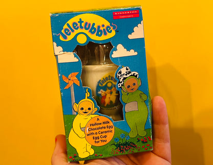 1999 group Teletubby Easter egg boxed egg cup