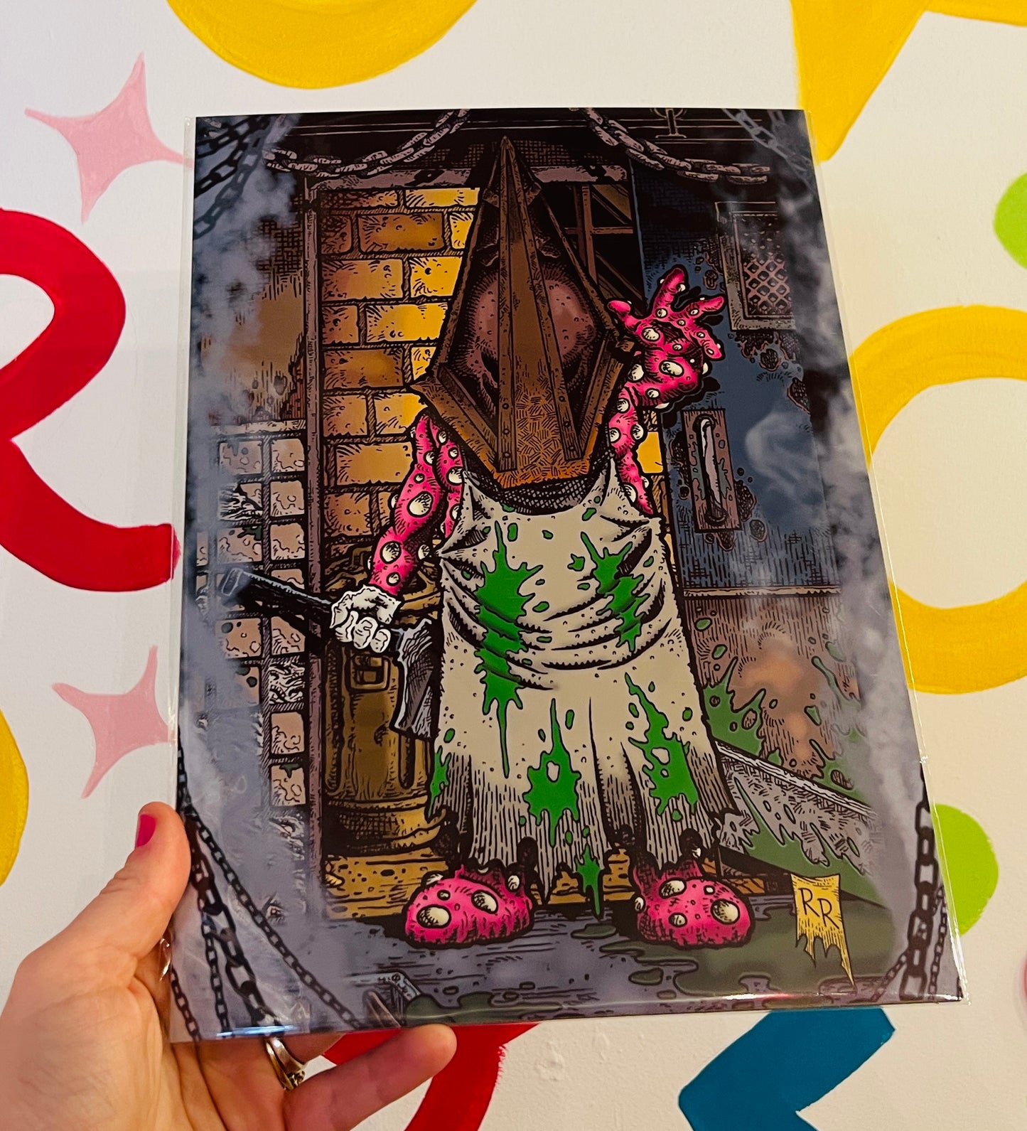 Silent Blobby Hill Inspired A4 Print