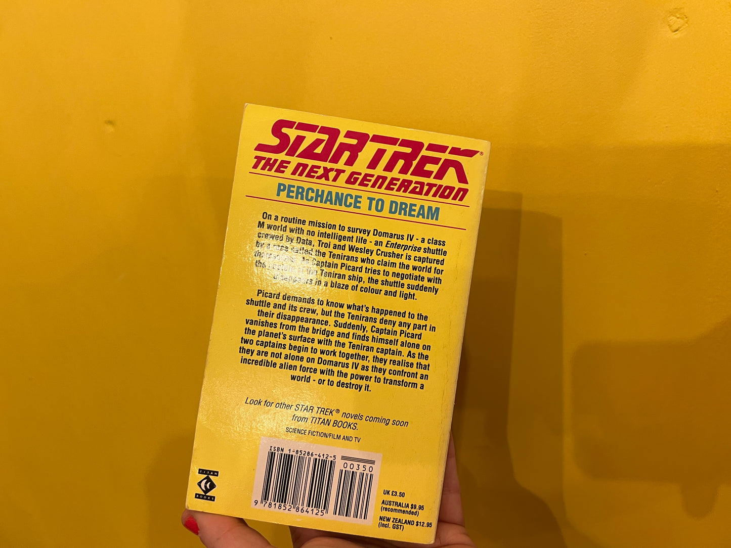 Vintage Star Trek The Next Generation book - Perchance to Dream
