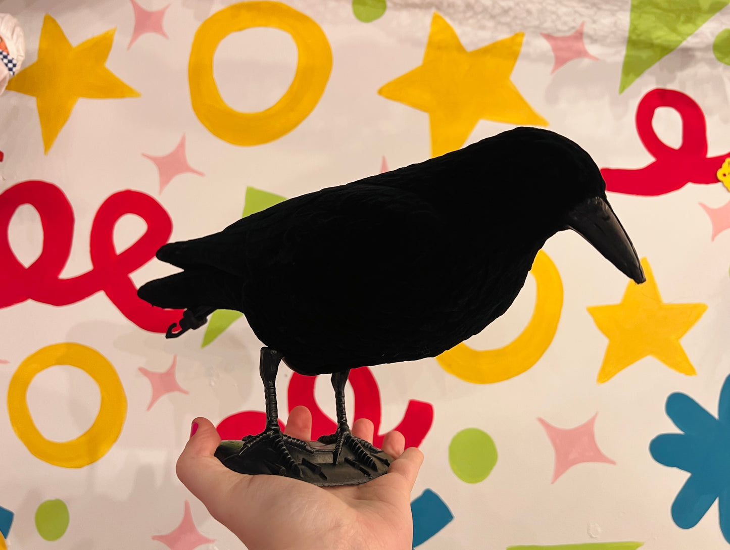 Fuzzy Crow Pals - lifelike Crow props