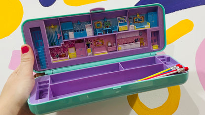 Vintage 90’s Bluebird Polly Pocket High Street pencil case