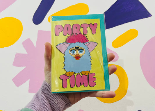 Furby Party Time Card