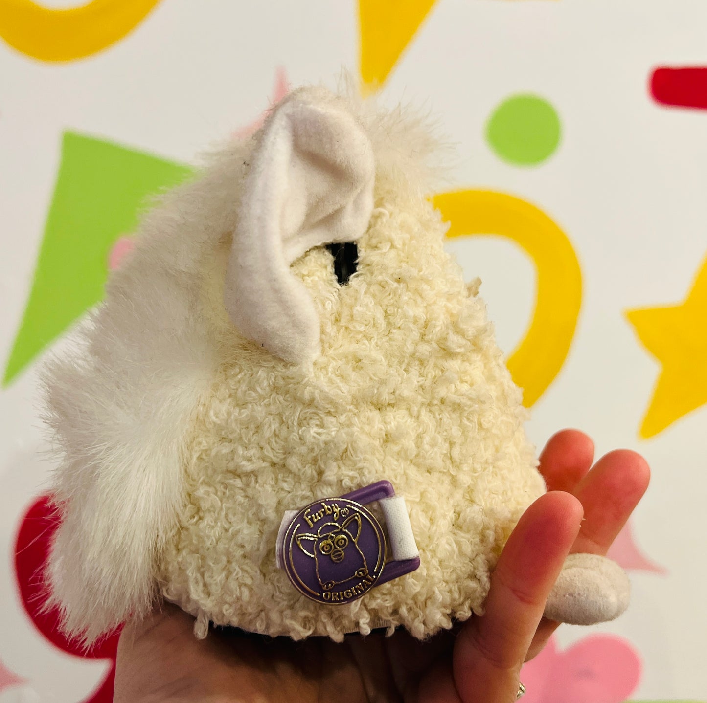 1999 curl sheep white Furby Baby - Working with voice!