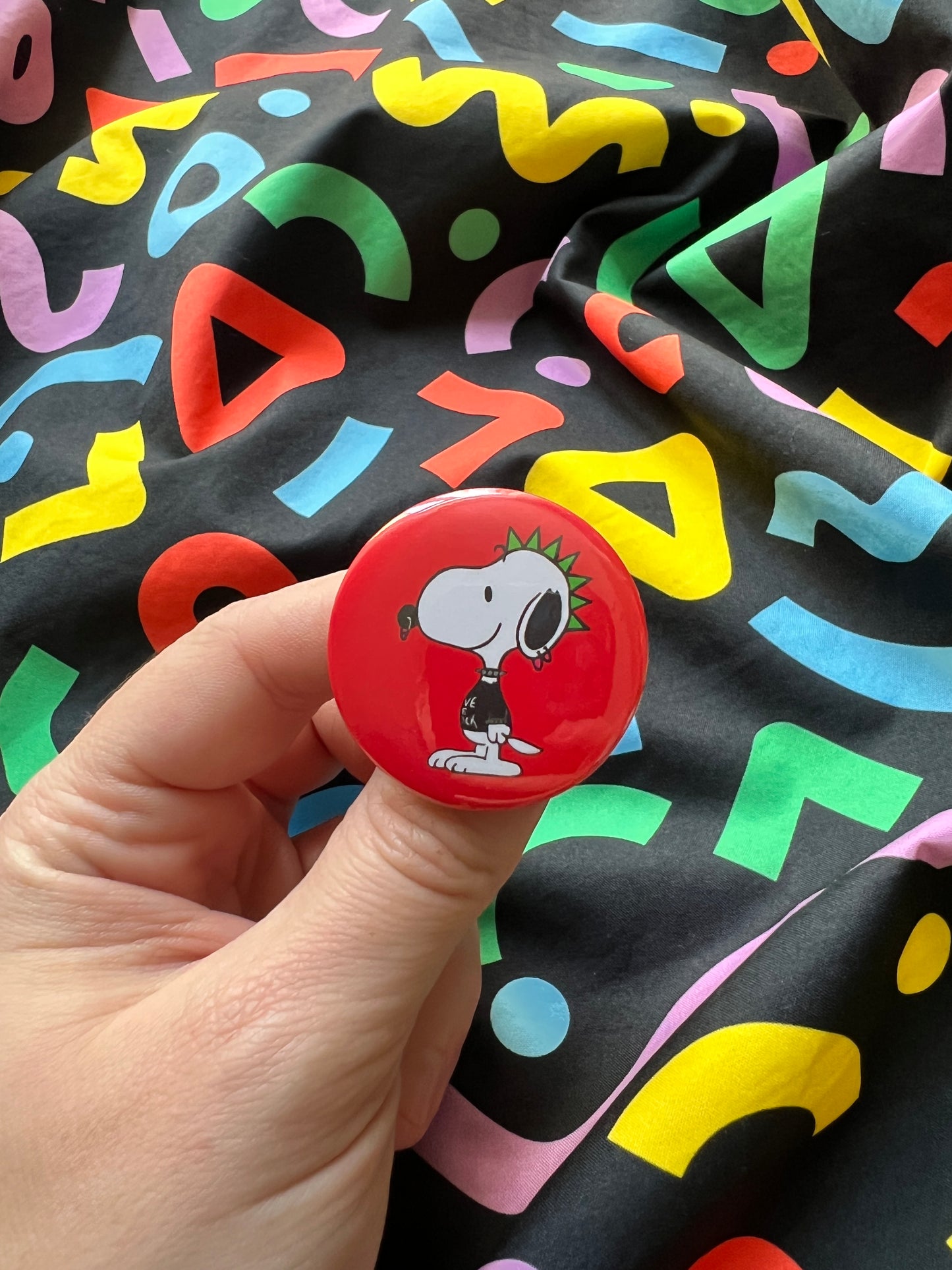 Beagle punk button inspired Badge