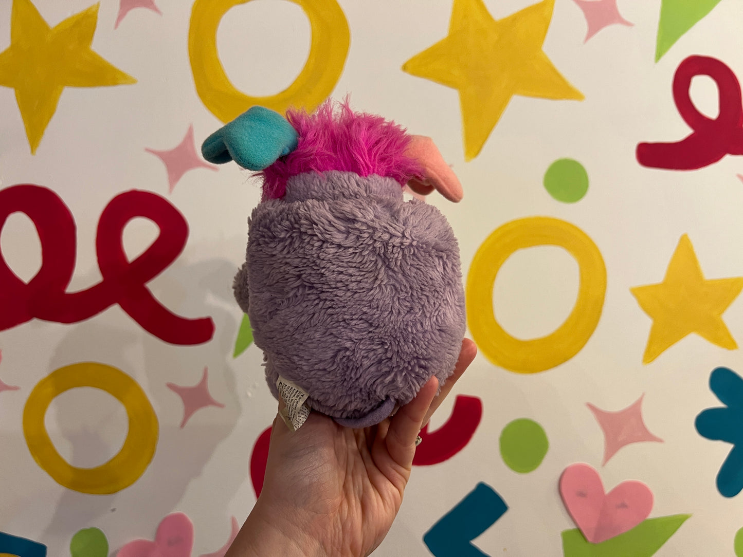 Vintage 7" 1980s mini purple and pink Popples plush