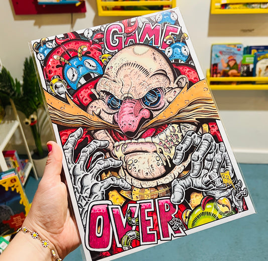 Game Over Sonic Inspired A4 Print
