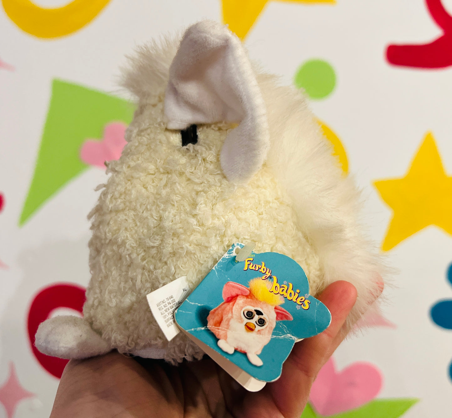 1999 curl sheep white Furby Baby - Working with voice!