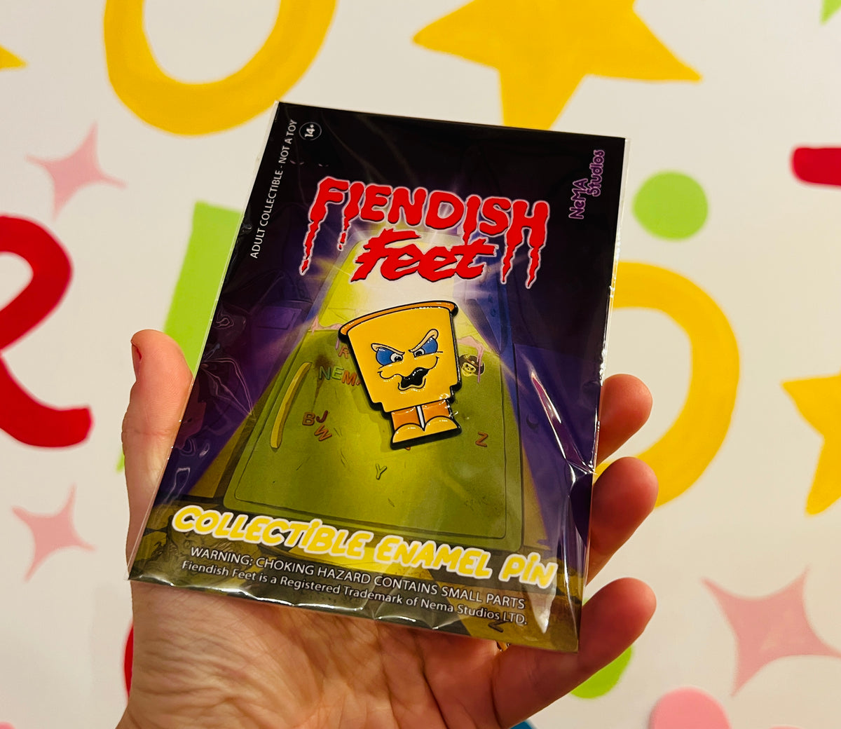 Fiendish Feet - Spooky Wooky enamel pin