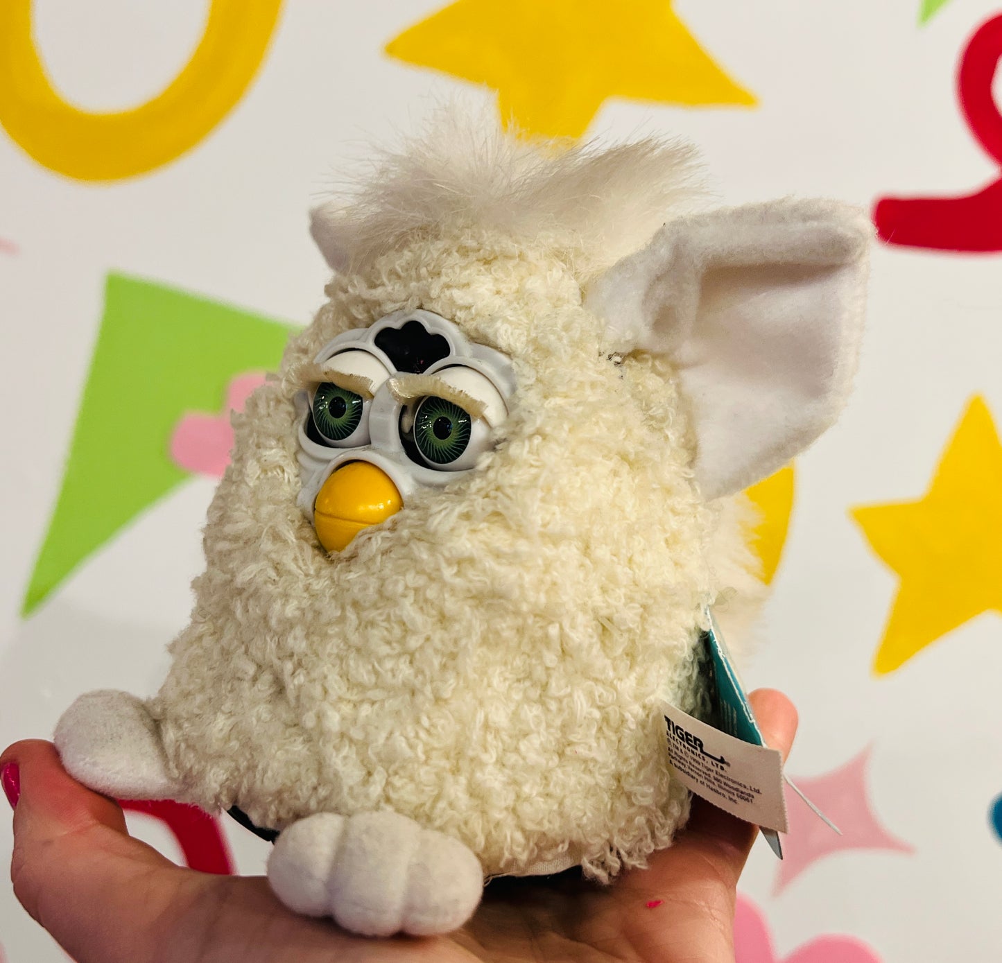 1999 curl sheep white Furby Baby - Working with voice!