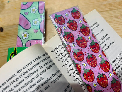 Berry Cute Strawberries / Worms Bookmark