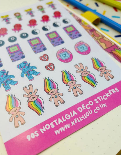 90s Nostalgia - Deco Sticker Sheet
