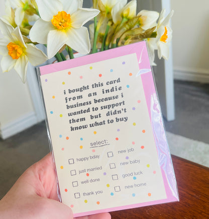 Indie Buiz Greetings Card